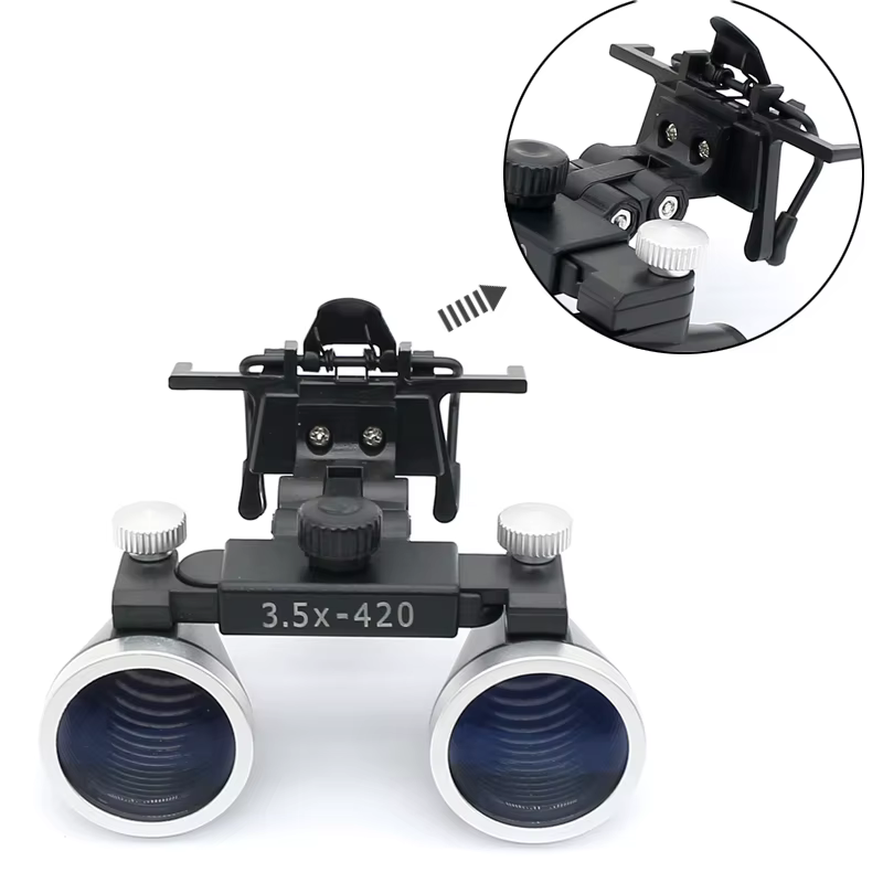 Loupe binoculaire médicale LED, pince de montage, accessoires dentaires, lunettes, dentiste, lampe de sauna surgiacl, lampe frontale