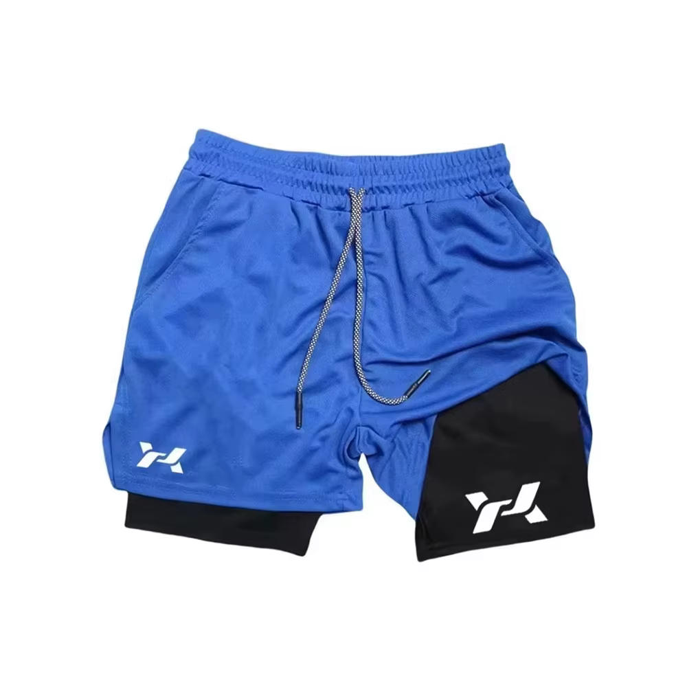 Shorts de course pour hommes 2 en 1
