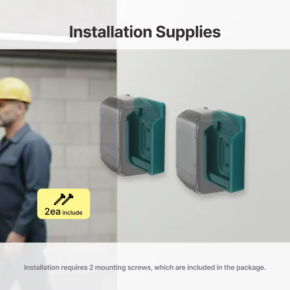 Support mural pour batterie compatible avec Makita 18V, idéal pour ranger et organiser vos accessoires d'outils électriques