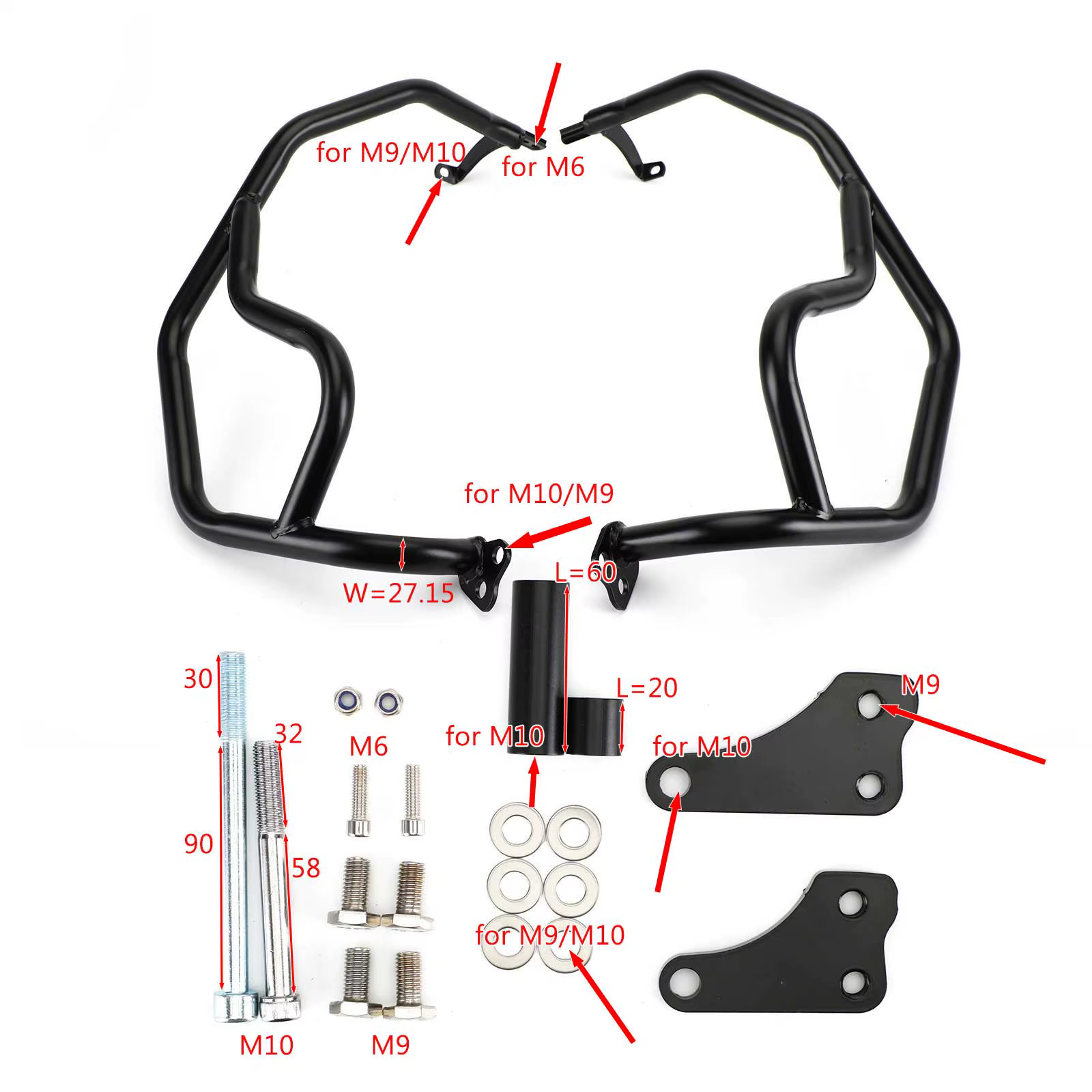Barres de protection inférieures du moteur Artudatech adaptées aux modèles TR Tiger 900 2020-2021
