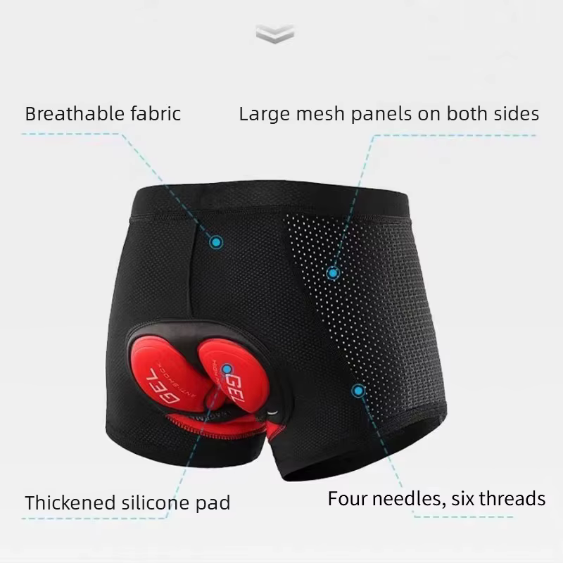 Sous-vêtements de cyclisme pour hommes avec coussinets en gel 5D