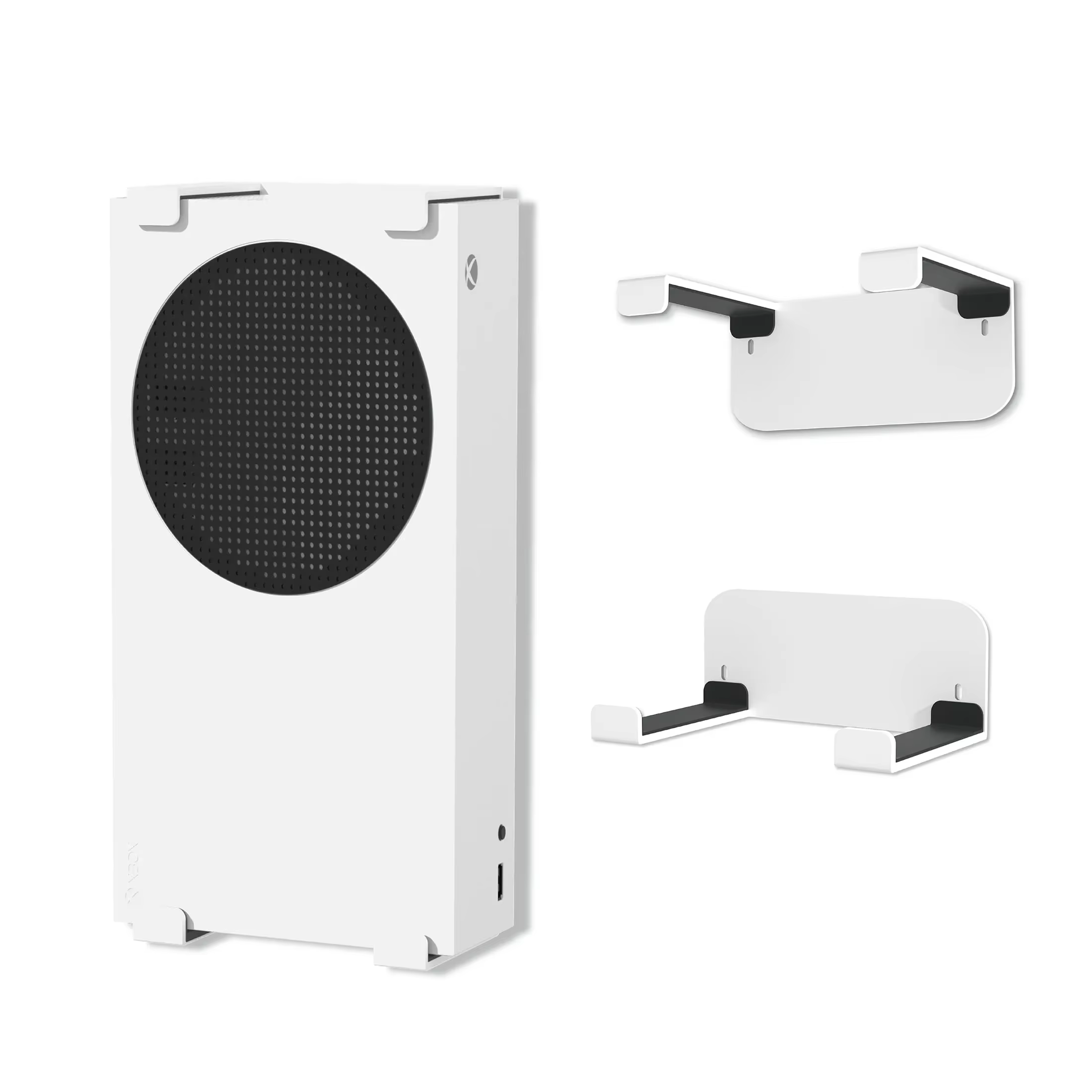 Support de montage mural pour Xbox série S, suspension verticale en métal sur le mur ou sous le bureau, support d'étagère murale pour accessoires de jeu XSS