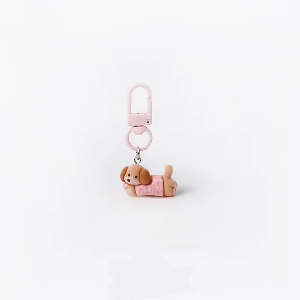 Porte-clés créatif et exagéré pour chiot, accessoires de dessin animé pour chien, pendentif de Simulation mignon pour sac à main