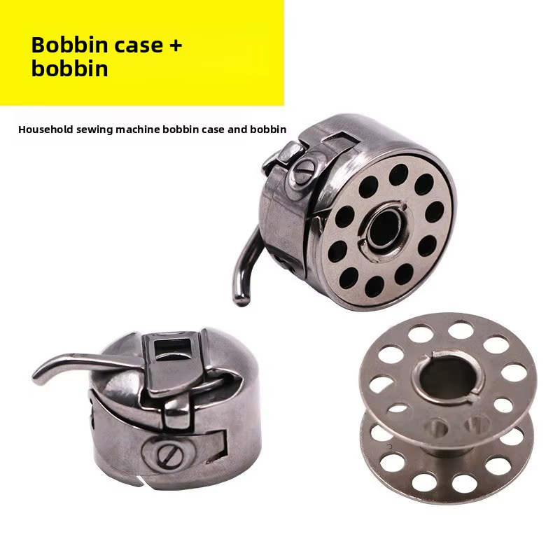 Boîtier de canette + 10 bobines métalliques adaptées à Brother Janome Singer, Machine à coudre domestique, accessoires, outils, 2 pièces