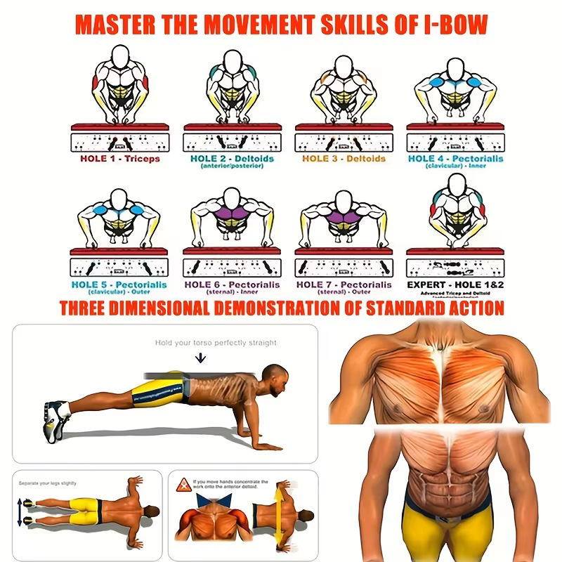 Ensemble de planche de push-up portable