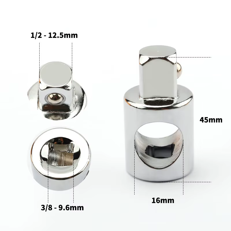 Adaptateur de douille de tige coulissante à cliquet de 3/8 à 1/2 pouces, barre en T coulissante, douilles externes, outil pour réparer la tête de connexion de voiture