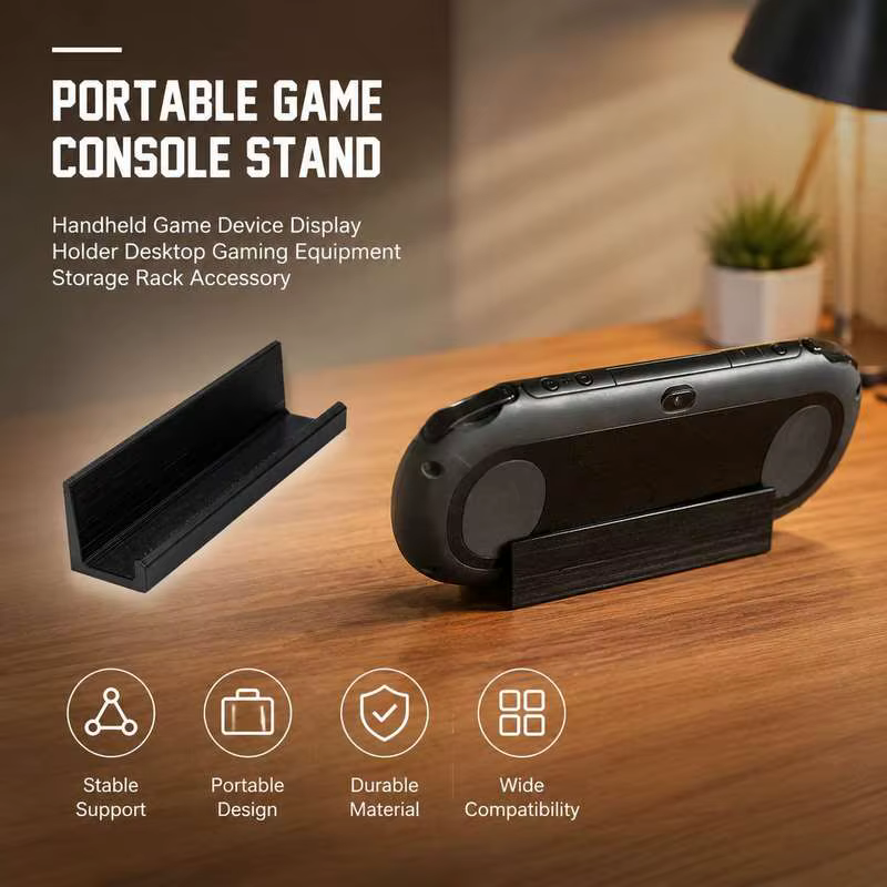 Support de console de jeu portable, support d'affichage pour appareil de jeu portable, support de rangement pour équipement de jeu de bureau, accessoire