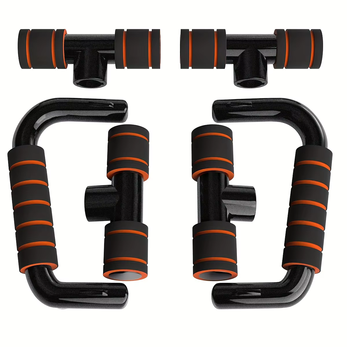 1 paire de barres de musculation ergonomiques pour hommes - Supports d'entraînement de force portables antidérapants