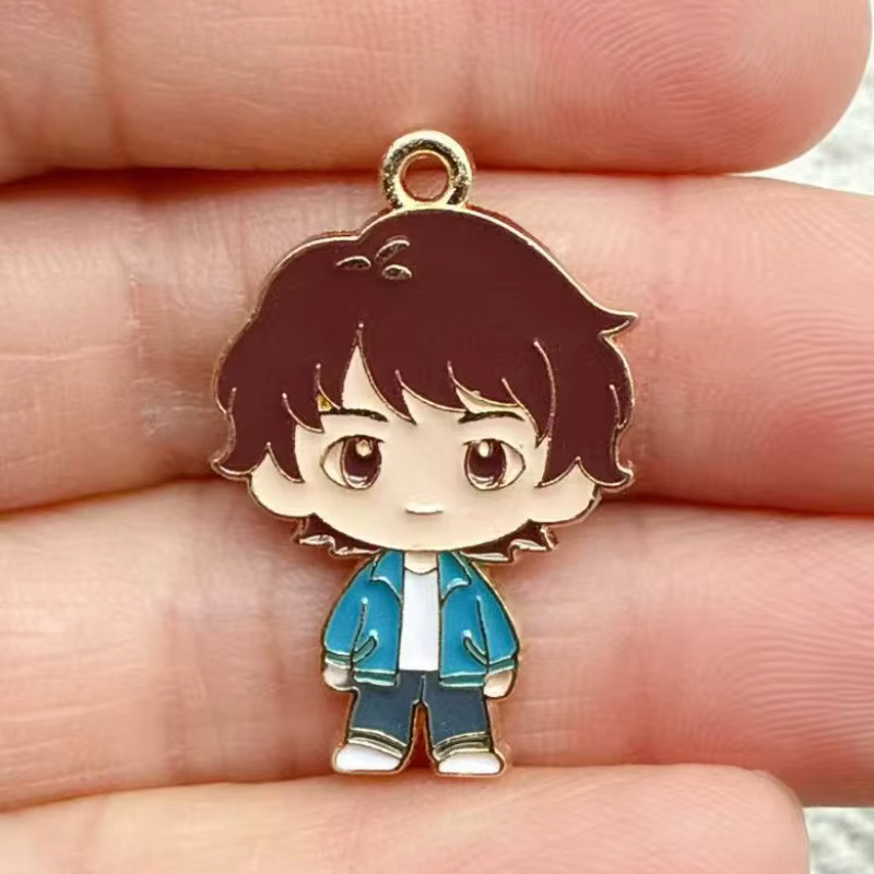 10 pièces de décorations Stranger Things, pendentifs mignons en alliage, figurines d'anime, accessoires de bijoux créatifs DIY pour enfants, cadeau