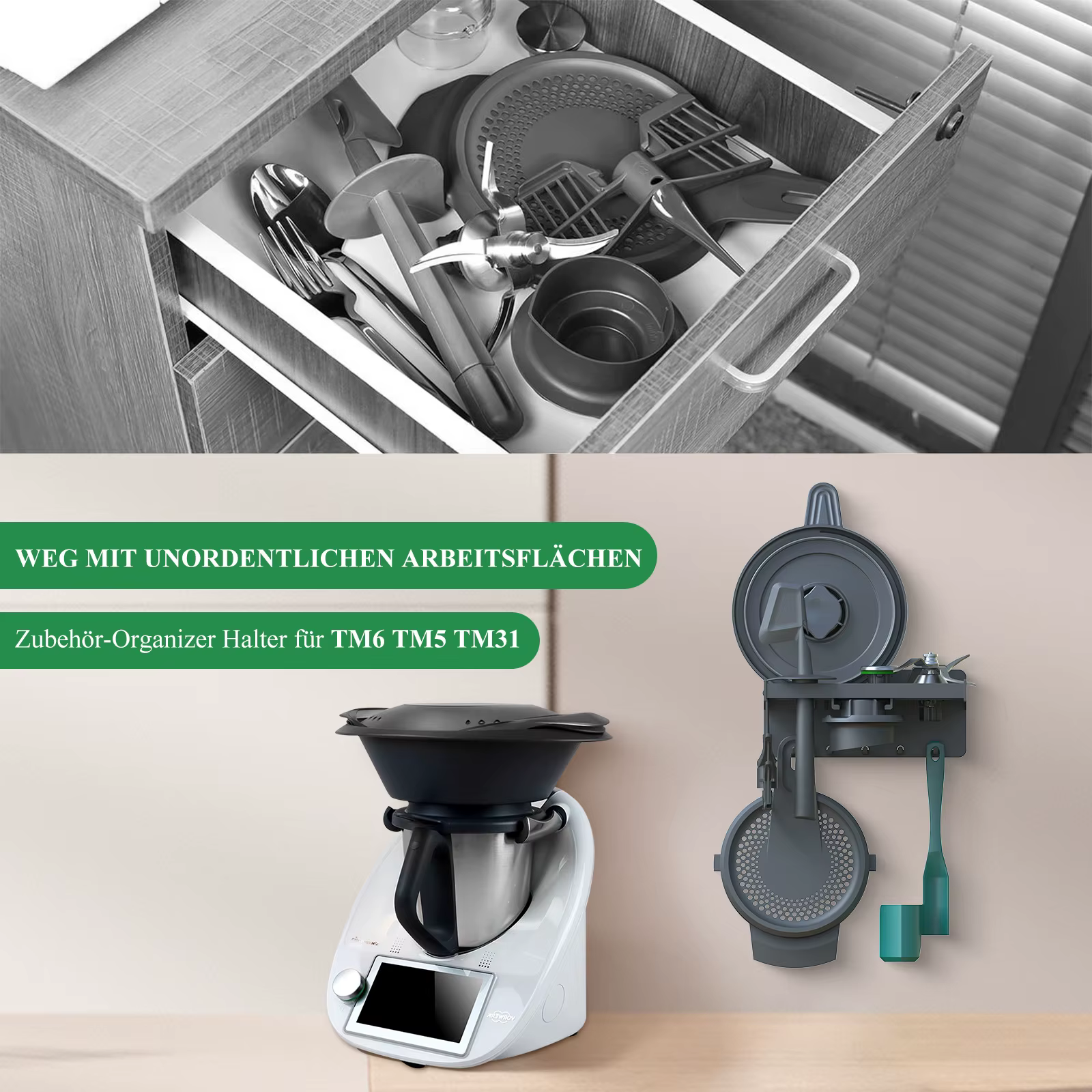 Support de rangement pour accessoire multi-usage Thermomix TM31 TM5 TM6 Butterfly Stick