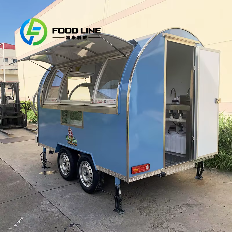 Mini camion de nourriture de rue personnalisé, Bar Mobile rapide, cuisine complète, Hot Dogs, café, vente au détail, utilisation en magasin d'aliments
