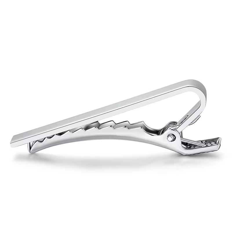 Pince à cravate pour homme, accessoire de mode, style élégant, en métal, avec fermoir simple et pratique, pour col de chemise