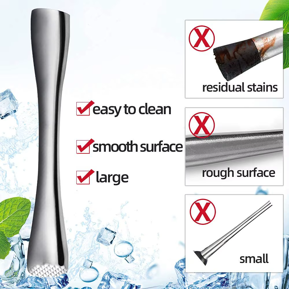 Pilon à Cocktail en acier inoxydable, pour Bar à domicile, bâtonnets de glace, marteau concassé, bâtons de Popsicle, fournitures de cuisine, outils de Bar