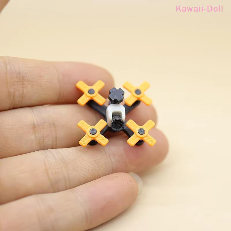 [DO] 1 ensemble de mini-drones UAV pour maison de poupée 1:12, accessoire de modèle factice avec télécommande, accessoire de scène, décoration miniature