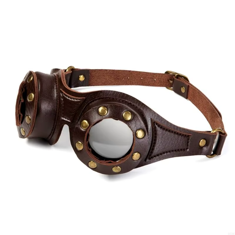 Lunettes Steam Punks amusantes en cuir, accessoires Steampunk pour hommes, lunettes de Cosplay d'halloween, accessoires de fête pour adultes