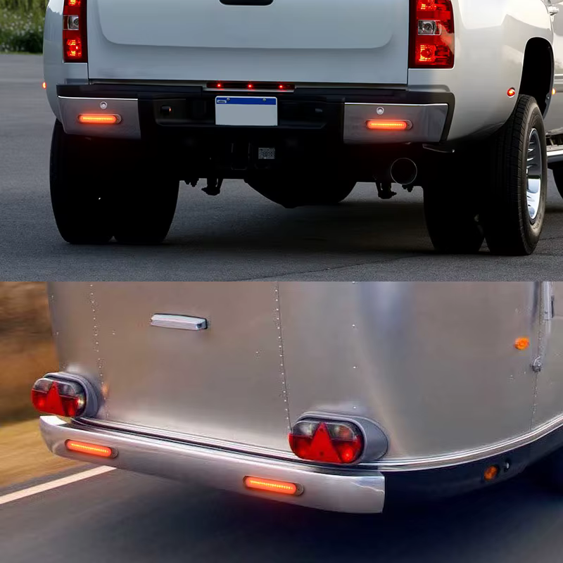 Barre de feux arrière LED 68 pour camion, 3 en 1, feu stop, clignotant, feux de jour (DRL) pour voiture, remorque, camion, fourgonnette, VTT, lampe d'avertissement 12V 24V, relais nécessaire