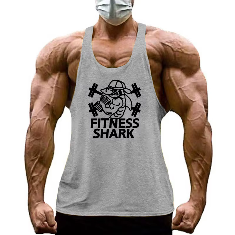 FITNESS SHARK-Vêtements Raceback en Coton pour Homme