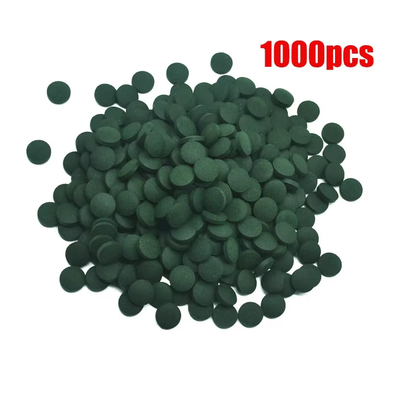 500/1000/1250 pièces comprimés de spiruline de haute pureté enrichissement alimentaire pour animaux de compagnie