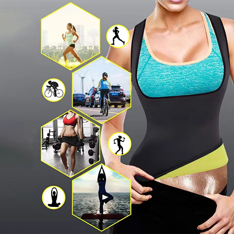 Femmes formation T-shirts Sauna hauts de sport vêtements de Fitness minceur corps sculptant gilet perte de poids