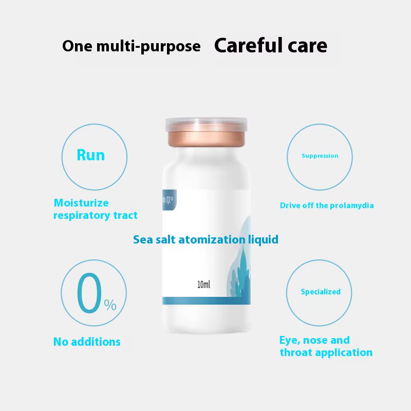 JUSTLANG sel marin liquide atomisé chlorure de Sodium sain physiologique Nasal propre utilisé avec atomiseur nébuliseur inhalateur