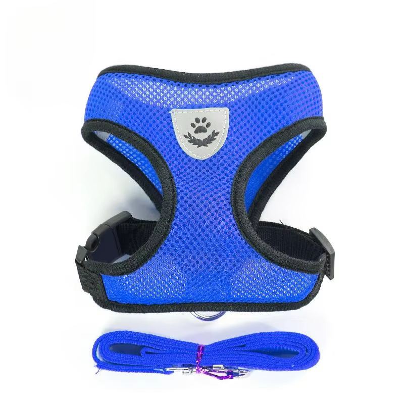 Harnais pour chat et chien avec laisse, gilet réglable en maille polyester respirante, harnais réfléchissant pour petits chiens et chats, accessoires