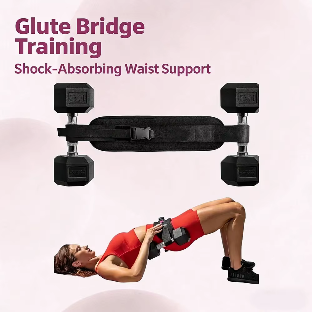 Ceinture d'exercice pour Hip Thrust, entraînement efficace des fessiers, entraînement de la taille avec poids, kettlebells, fitness, sport, support de poids