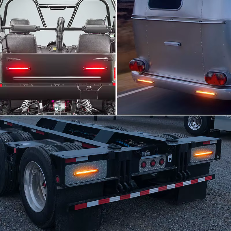 Barre de feux arrière à 30 LED pour camion, 12V 24V, feux de freinage, clignotants séquentiels, feux de jour DRL pour remorque et VTT