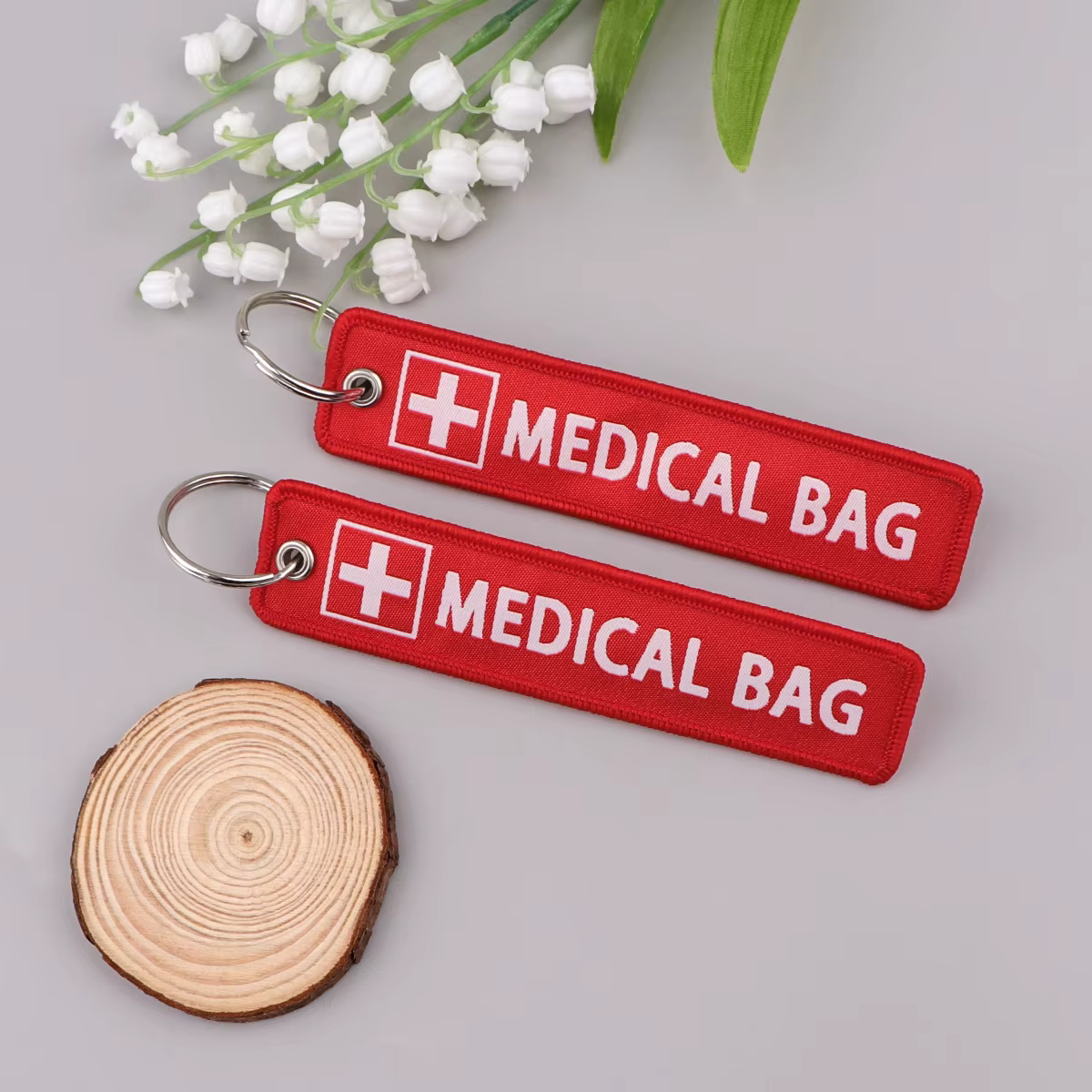 Porte-clés de sac médical brodé, porte-clés Hurcycles, porte-clés ornent, accessoires de bague, cadeaux, 1PC