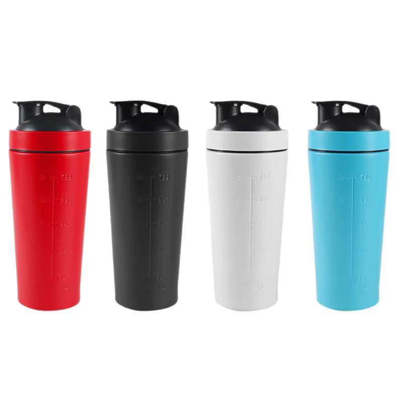 Bouteille Shaker de poudre de protéines en acier inoxydable