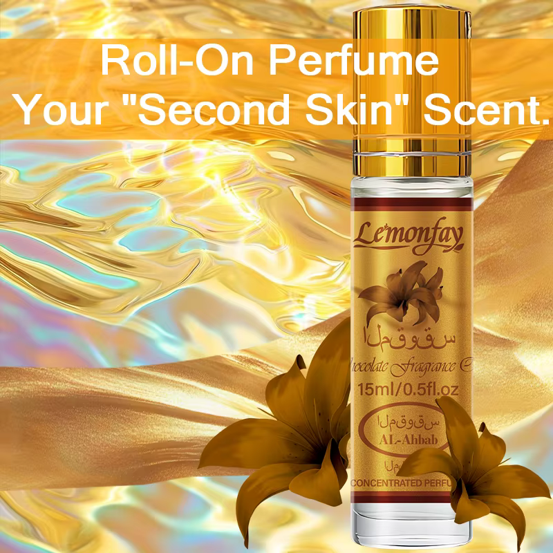 Huile parfumée au chocolat Lemonfay, parfum concentré en roll-on AL-Ahbab, parfum sucré longue durée pour un usage quotidien, 15 ml