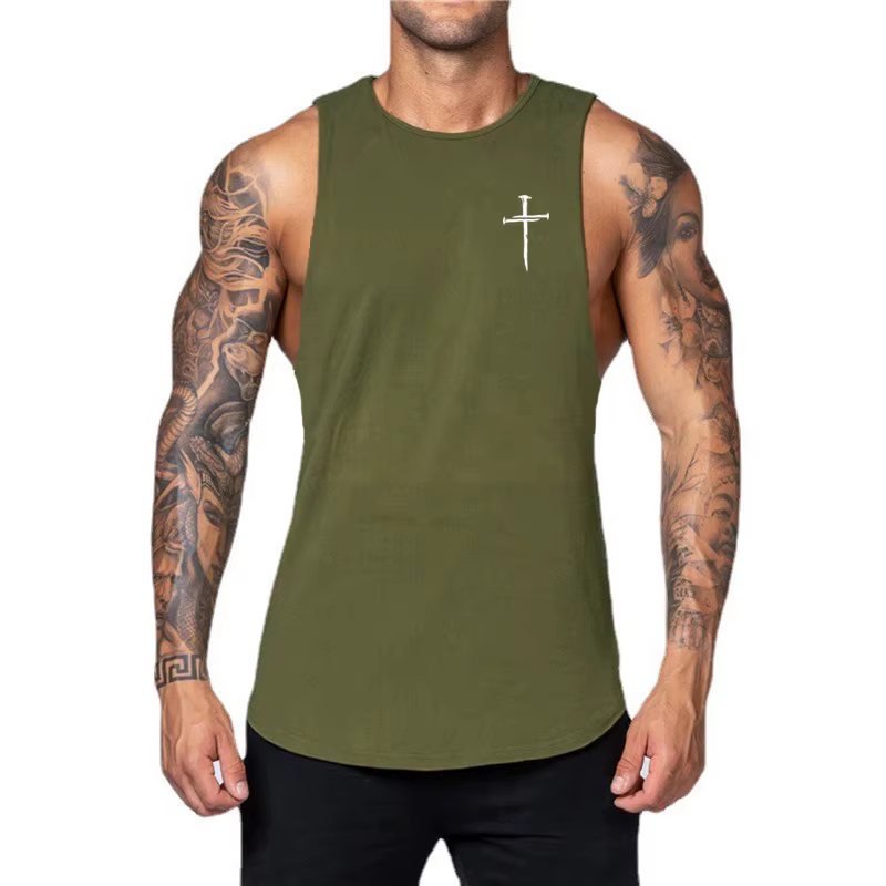 Vêtements de sport personnalisés imprimés croisés pour hommes