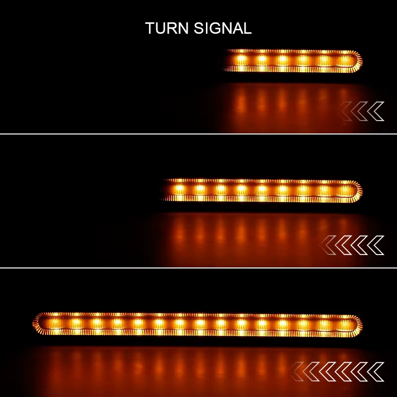 Barre de feux arrière à 30 LED pour camion, 12V 24V, feux de freinage, clignotants séquentiels, feux de jour DRL pour remorque et VTT