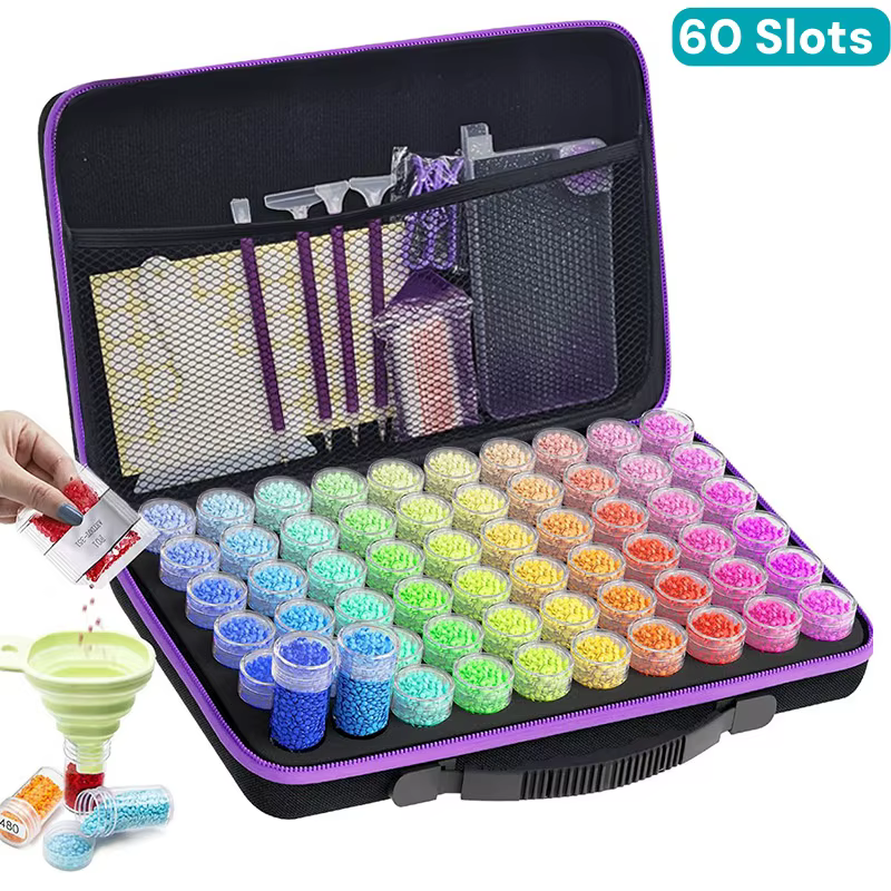 Accessoires de peinture, Kits d'outils en diamant, boîtes de rangement, plateaux de stylos de Test, valise de points, accessoire de Diament, ensemble de stylos en résine