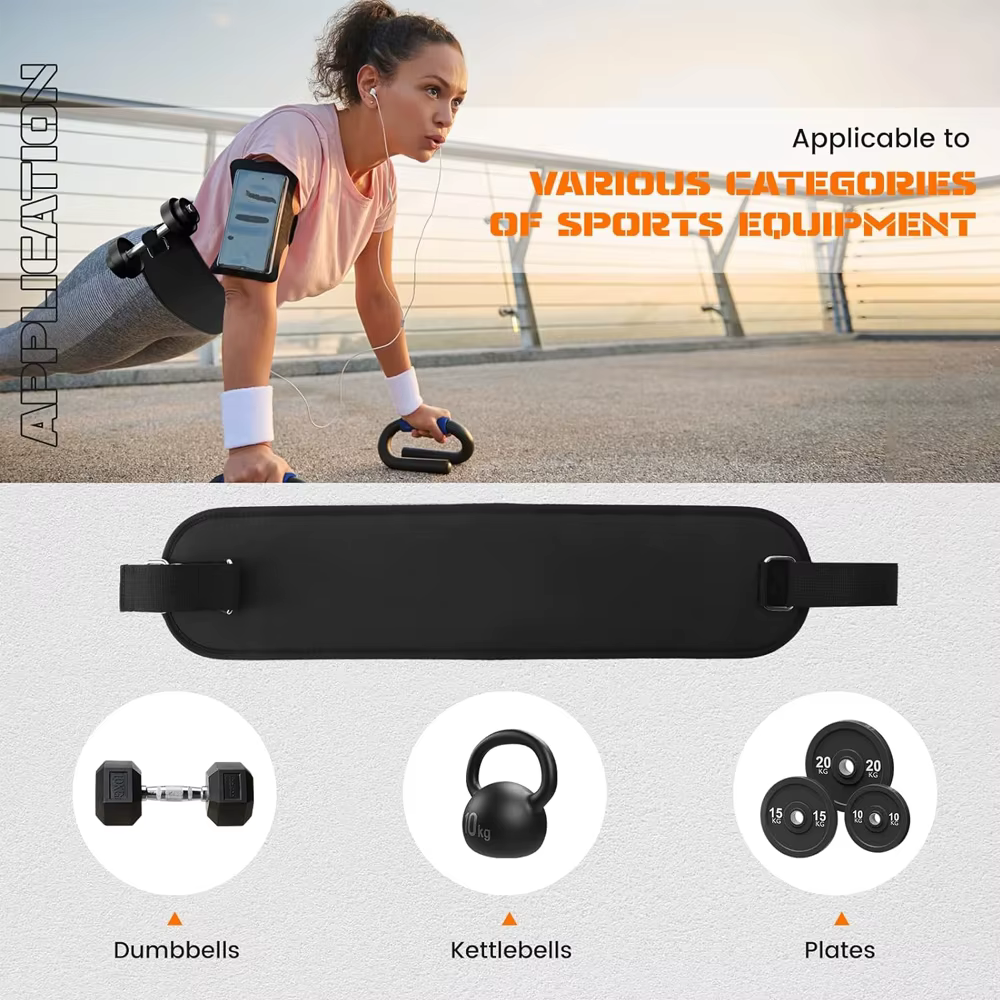 1 Ceinture d'entraînement pour fessiers, coussin de pont fessier pour exercices avec haltères et kettlebells pour squats, déplacements vers l'avant, squats inversés