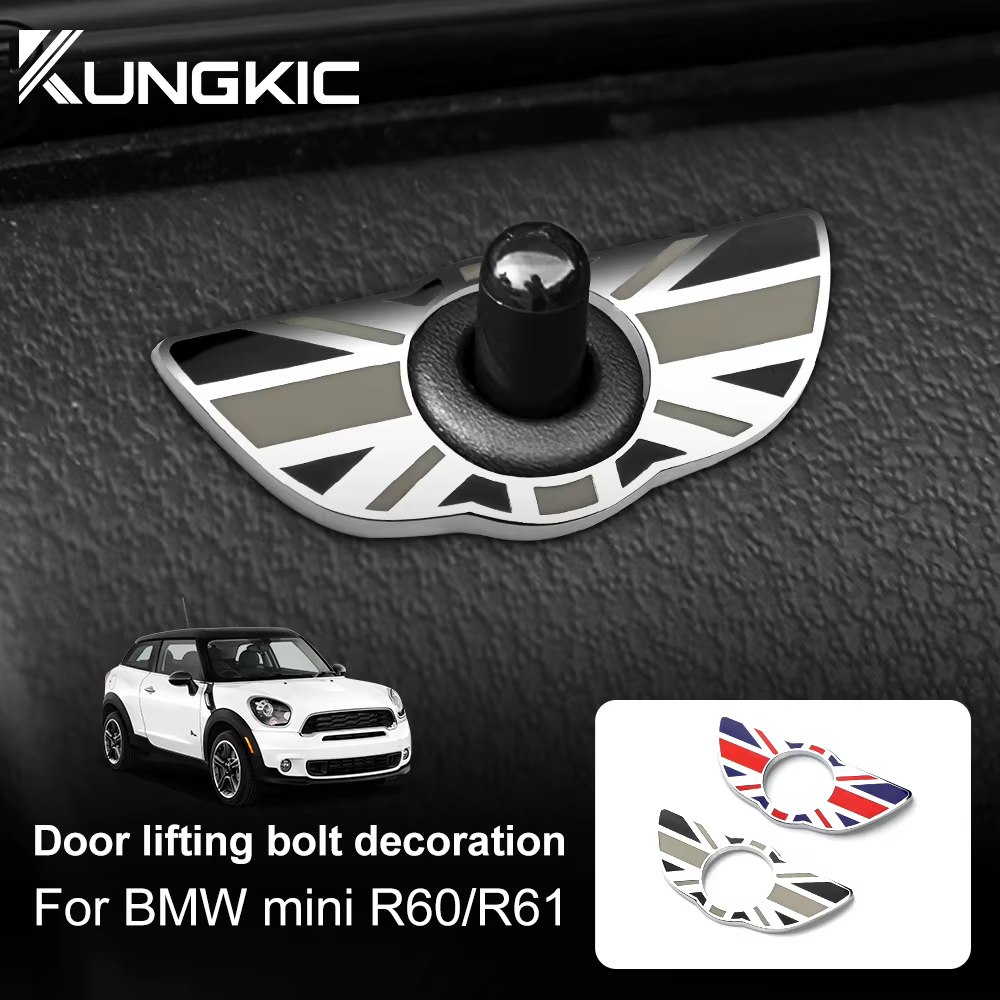 Autocollants d'insigne d'emblème d'aile de serrure de goupille de porte, accessoires automatiques pour Mini Cooper Countryman R60 R61, BMW Mini R60