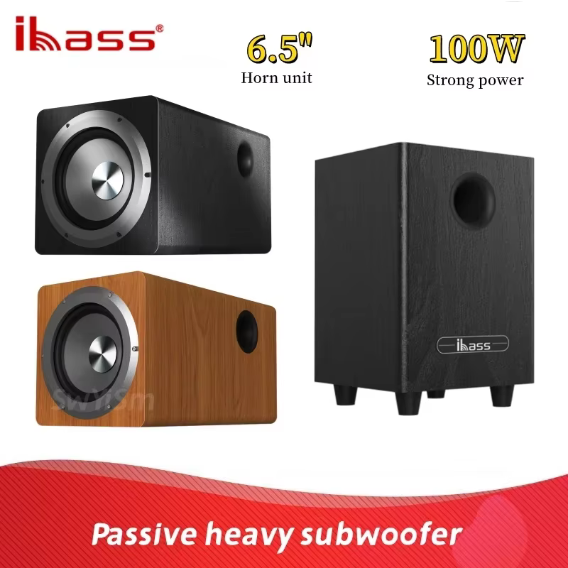 100W haute puissance 6.5 "Subwoofer passif haut-parleurs de cinéma maison basse haut-parleur de voiture amplificateur haut-parleurs Boom Box système sonore grande puissance