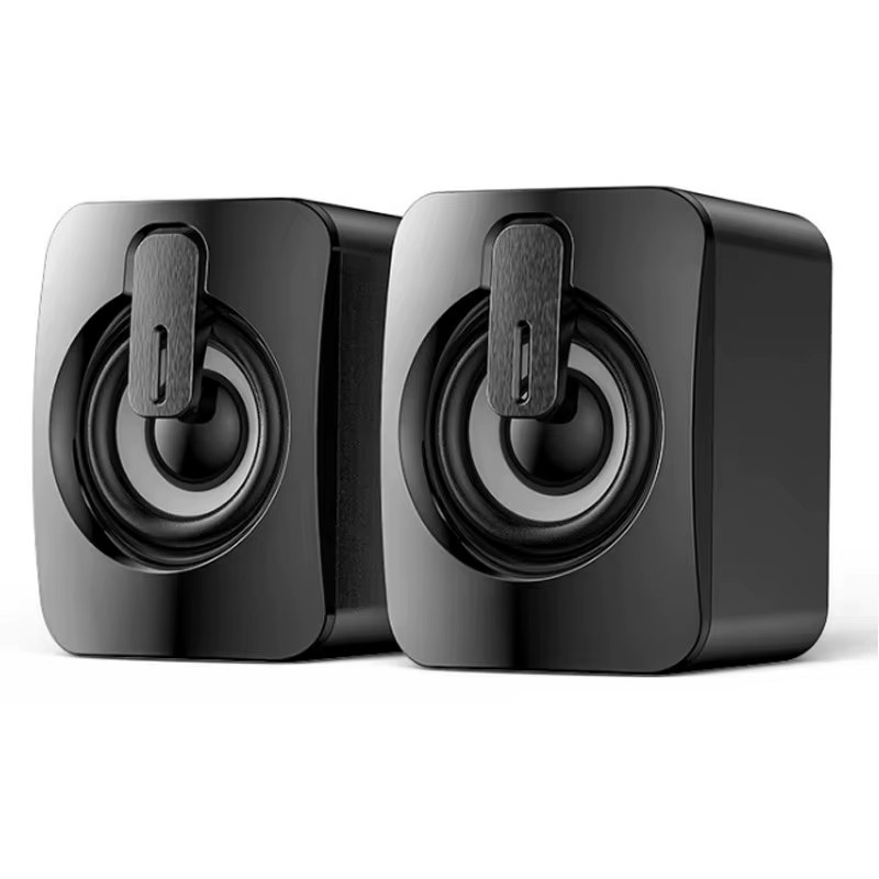 Mini haut-parleur d'ordinateur, caisson de basses, système stéréo domestique, son surround, lecteur de musique 3,5 mm AUX, adapté aux ordinateurs et aux ordinateurs portables