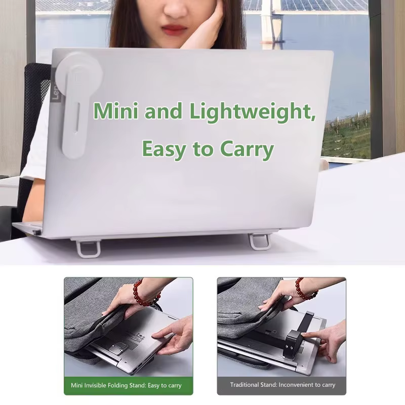 Support portable pour ordinateur portable, mini support pour ordinateur portable, compatible avec Macbook, Huawei, Samsung, Xiaomi, Dell, ASUS, HP, Toshiba, support pour clavier