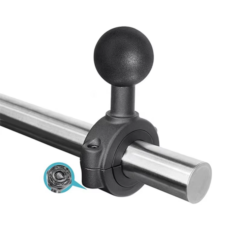 Base de rail de guidage tubulaire de taille moyenne avec boule de taille B 1" ou taille C 1,5" pour guidon pour supports RAM