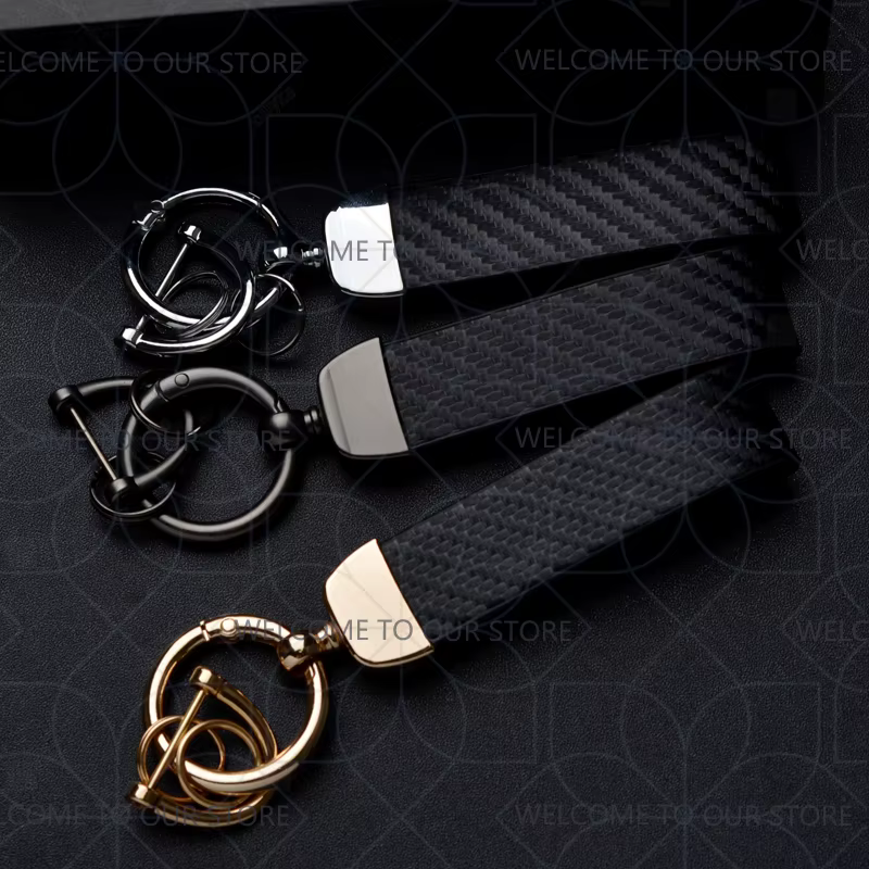 Porte-clés de voiture pour INITIALE PARIS Captur Clio, Logo de couleur française, widget en métal, accessoires d'ornements en cuir et Fiber de carbone