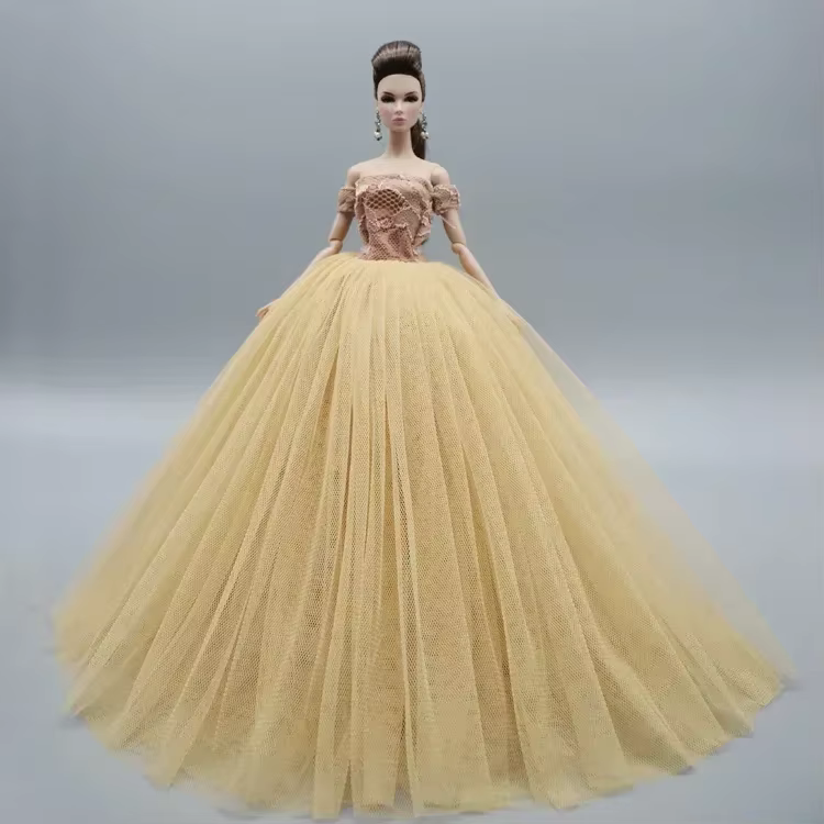 Robe de mariée longue au beurre, accessoires olympiques, vêtements pour vos poupées BB, BBI201010F