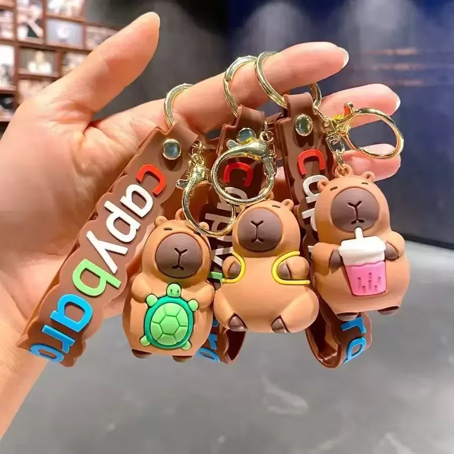 Porte-clés Capybara mignon, accessoire Animal mignon pour filles et enfants, décoration Adorable et idée cadeau, 1 à 20 pièces