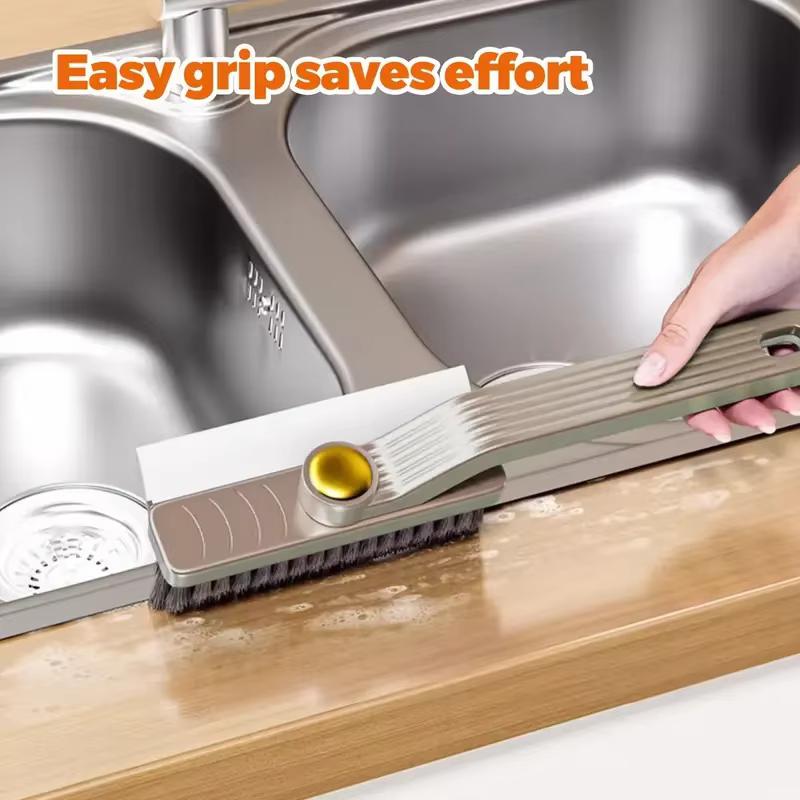 Brosse de nettoyage de carrelage polyvalente, 360 ° Épurateur rotatif à poils durs pour sols et murs de salle de bain et de cuisine