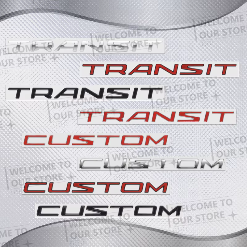 Autocollant de voiture pour Ford Transit personnalisé MK6 MK7 MK8 Van Tourneo Tuning, Logo en métal 3D, Badge, accessoires d'emblème de coffre arrière