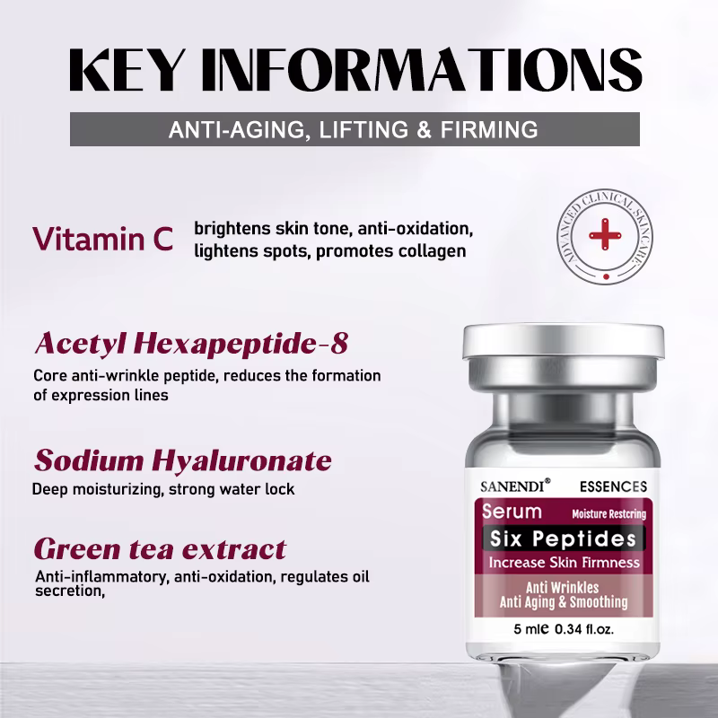 Ampoule à Six Peptides, sérum à l'acide hyaluronique pour le visage, Dr.Pen, Solution d'acné, réparation, soins hydratants pour la peau, coréen, 10 pièces/boîte