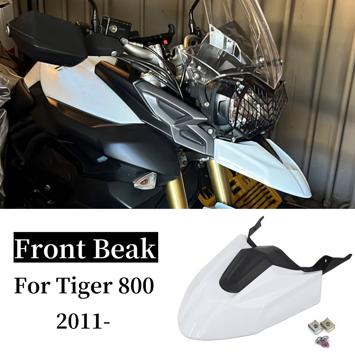 Nouveau Kit de garde-boue d'extension de garde-boue de bec avant de moto carénage pour Tiger800 Tiger 800 2011 2012 2013 2015 2016 2017