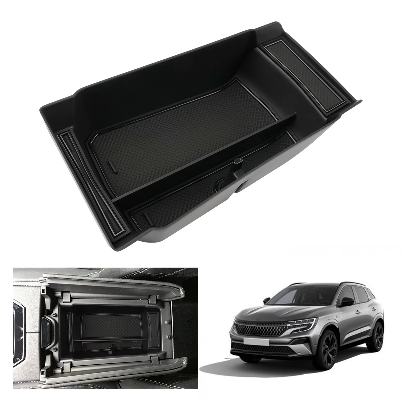 RUIYA pour Renault Austral E-Tech 2022-2026 – Boîte de rangement pour accoudoir de voiture, conteneur de commande central, accessoires Renault Austral 2026