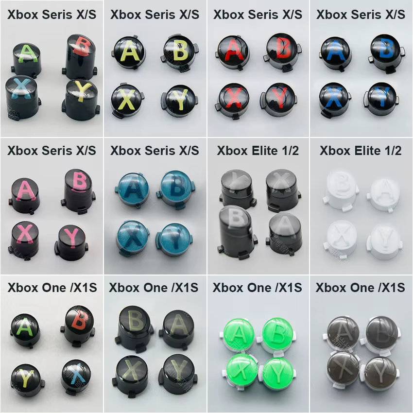 Kit de boutons de remplacement ABXY pour manette sans fil Xbox Series X, compatible avec Xbox One S, X1S, Elite 1 et 2, accessoires pour manette de jeu.