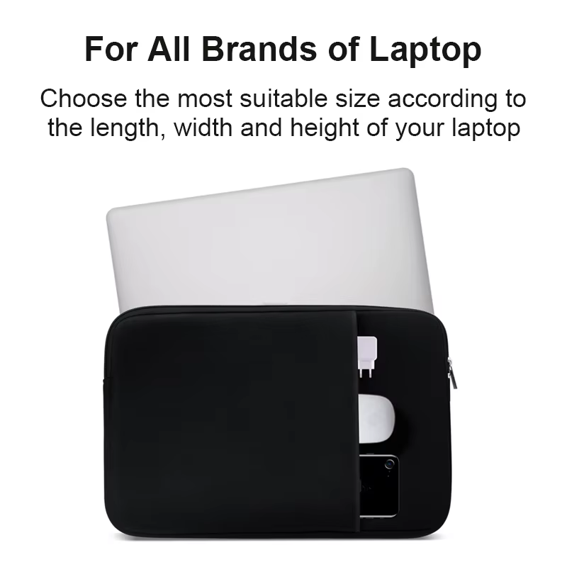 Étui pour ordinateur portable pour Macbook Air Pro 13 14 15.6 Xiaomi Lenovo Asus Dell HP, housse pour ordinateur portable 13.3 pouces, étui de protection noir gris