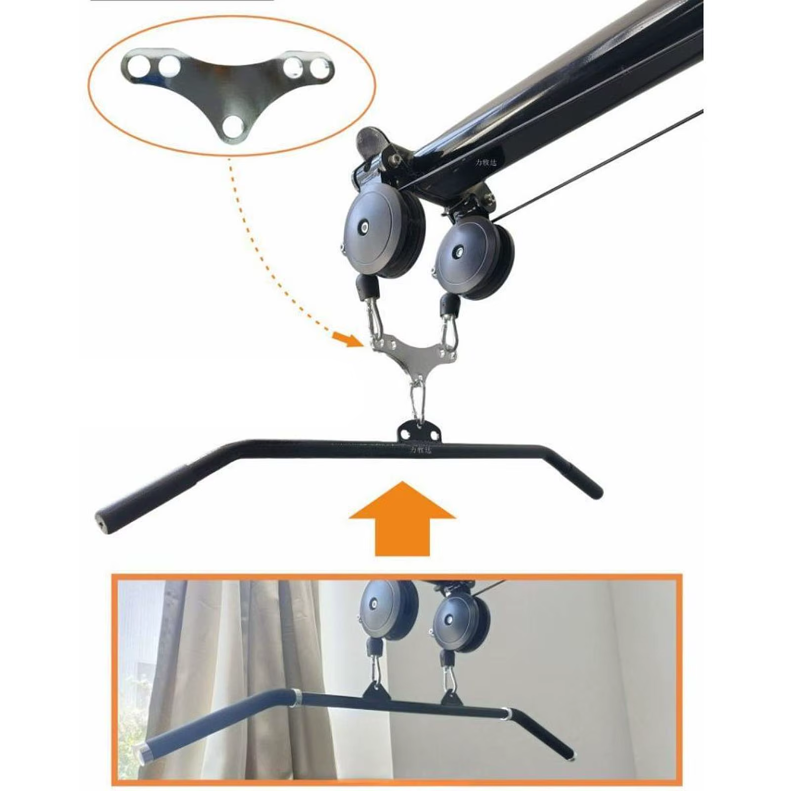 Plaque adaptatrice pour machine à câble de musculation